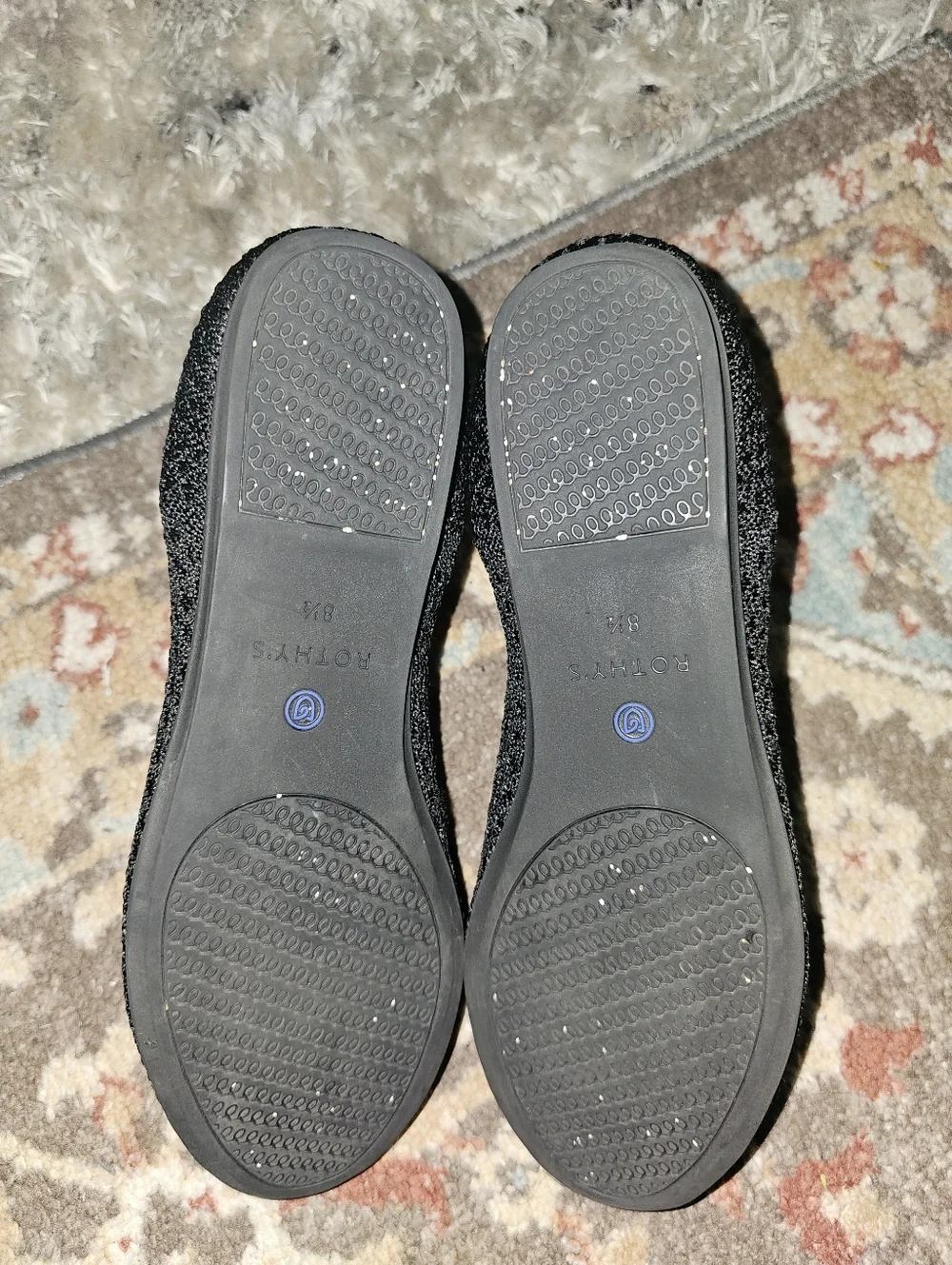 ROTHY'S 'Honeycomb' The Loafer Black Limited Size 8.5 Very Nice Pre-owned